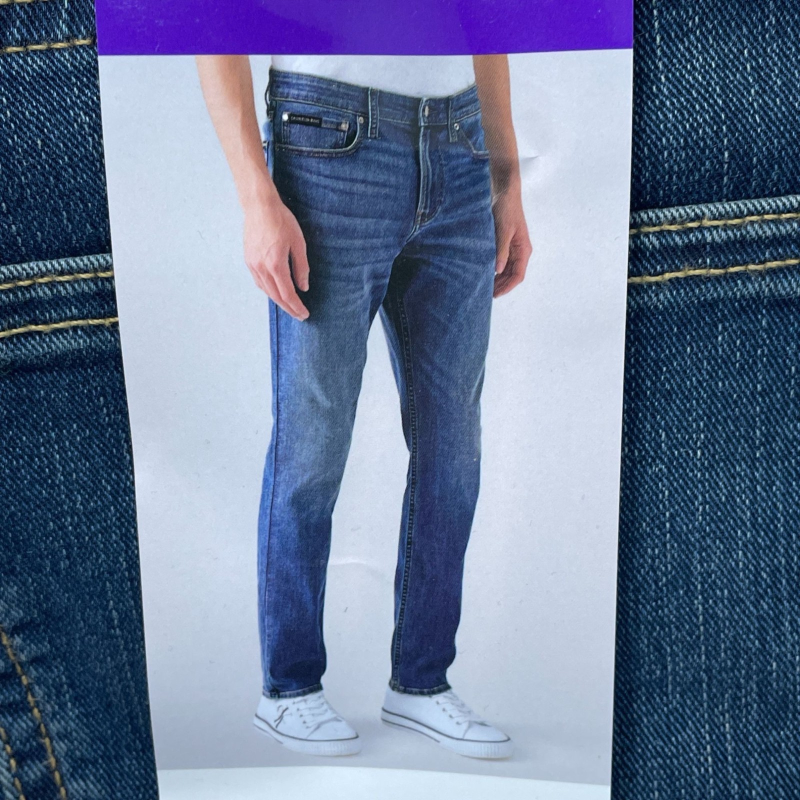 's W40 X L30 Blue  Straight Jeans Stretch D1697