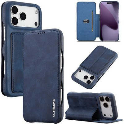 Für iPhone 17 Pro Max 16 15 Plus 14 13 12 11 Leder Wallet Flip Karten Handy Hülle