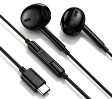 Wired Earphones With Type-C Port, Built-In Microphone, Hifi Sound, Deep Bass, N