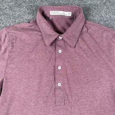 Criquet Polo Shirt Mens M Purple Heather Golf Stretch Performance Preppy