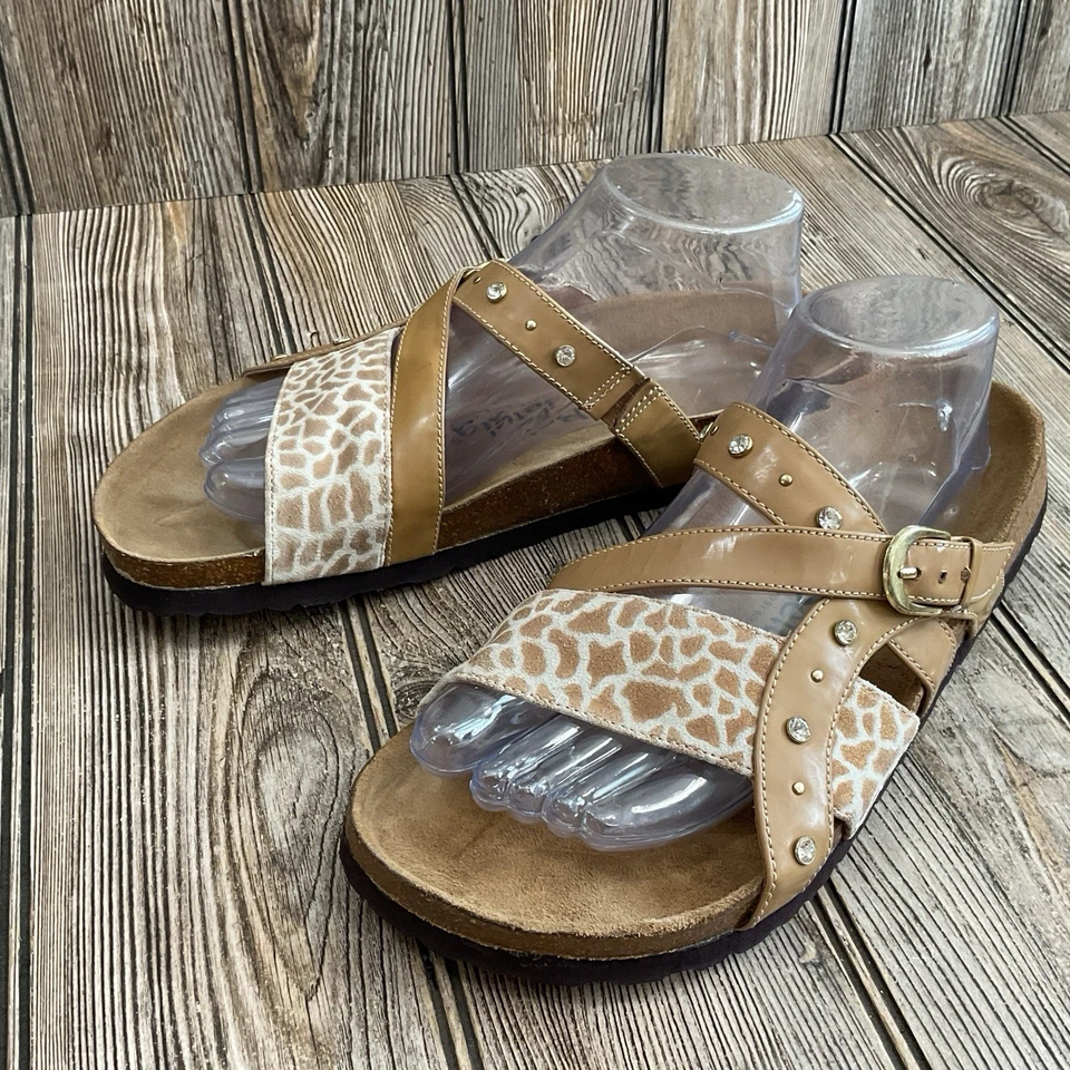 Betula by Birkenstock 女式水钻宝石豹纹凉鞋 41-10 N 码 — 第 4/4 张图片
