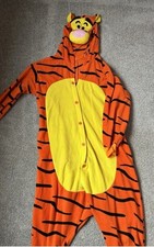 Adult Medium Disney Tigger Costume Winnie The Pooh Halloween Cosplay Pajamas WOW