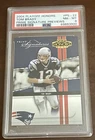 2004 TOM BRADY PLAYOFF HONORS PRIME SIGNATURE PREVIEWS #d /999 PSA 8