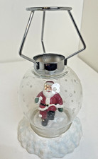 Gorham *WINTER FOLLIES* Santa Snow Globe Teal...