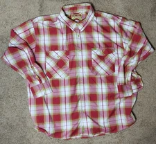 Dixxon Flannel Shirt Mens   Maguro Plaid Snap Button  5XL