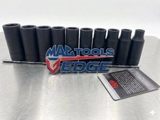 New Mac Tools Edge Svpi106br 12 Dr 10pc Deep Metric Impact Socket Set 10-19mm