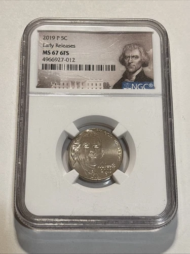 2019-P JEFFERSON NICKEL NGC MS67 6FS Early Releases