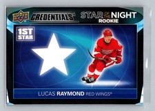 Lucas Raymond 2021-22 Upper Deck Credentials #1SR-1 Star of the Night