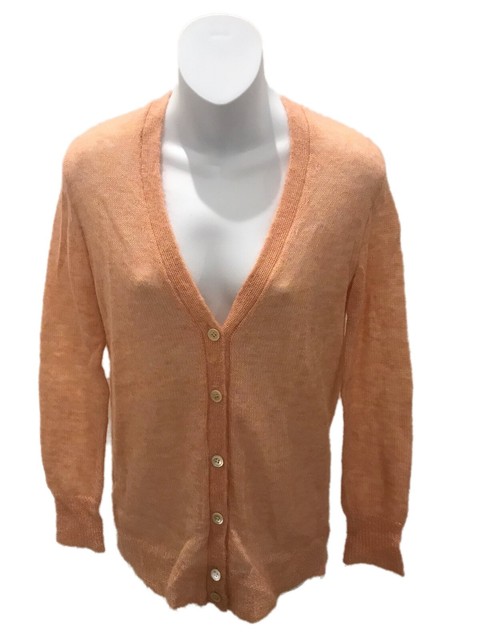 J Crew Coral Long Sleeve Button Down Cardigan Sweater ...
