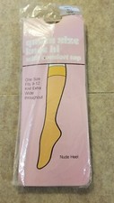 RARE Vintage Knee Highs Suntan Queen Size Nylon Socks SEALED 3 Pair Hosiery USA