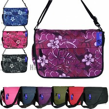 Messenger Courier Dispatch Bag School Plain or Print Mens Ladies Girls Boys A4