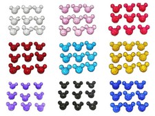 100 Flatback Resin Dotted Rhinestone Gems Mouse Head 14X12mm Colour for Choice