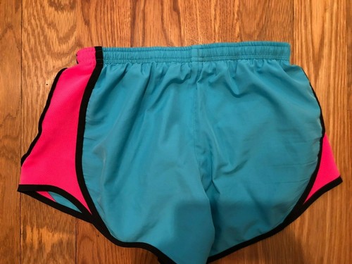 Nike Dri-Fit Teal & Pink Athletic Running Shorts - Girl's Size L (14) -EUC - Picture 3 of 3