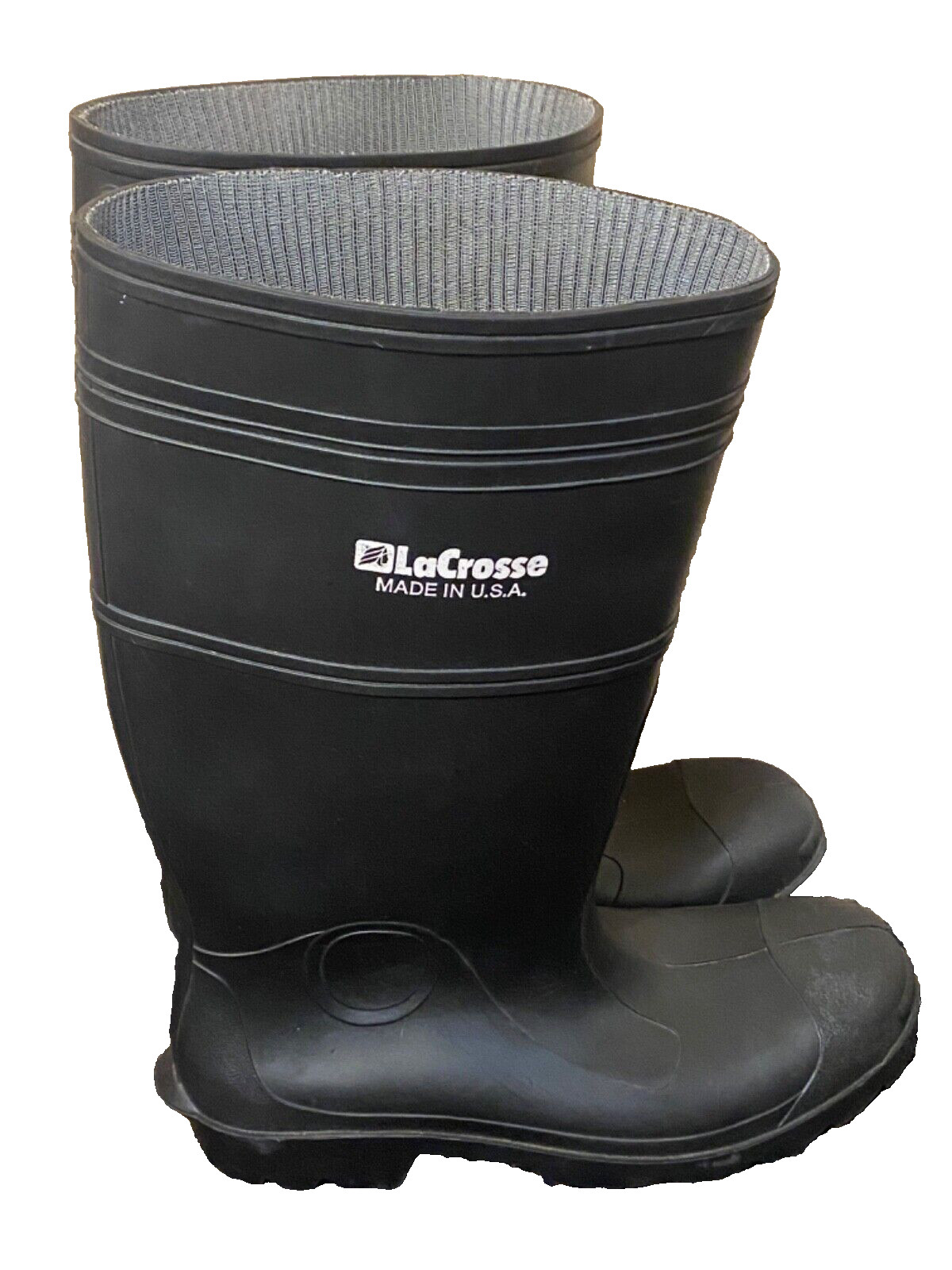 MINT Lacrosse Black Rubber Boots Made in USA Men'… Gem