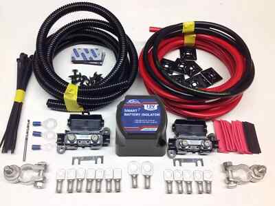 Heavy Duty Split Charge Relais Kit - Freizeit Batterie 140 Amp x 2M Stromkabel