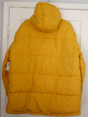 NEW Yellow Old Navy Winter Coat Puffer Jacket Hooded Men's XXL