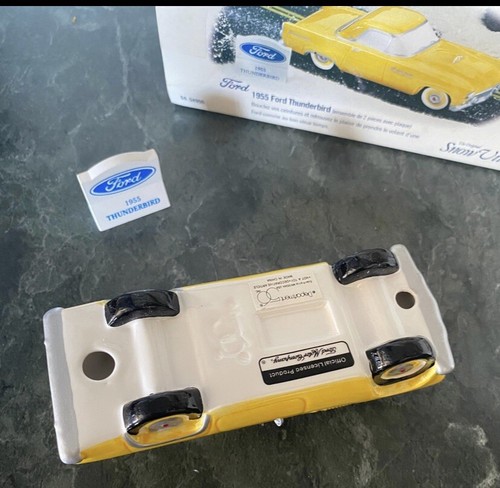Dept 56 1955 Ford Thunderbird Giallo Villaggio Accessorio Reparto 56 Auto e Insegna - Foto 3 di 7
