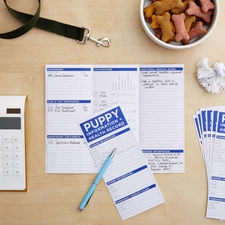 60 Pack Puppy Vaccine Cards, Canine Health Record Pamphlets (8.5 x 11 In)
