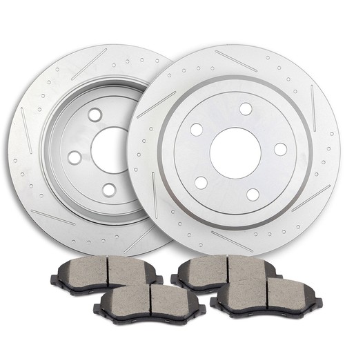 FITS 07 08 09 10 11 12 13 14 15-17 JEEP WRANGLER REAR BRAKE ROTORS CERAMIC PADS - Picture 9 of 9