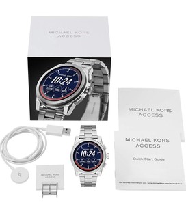 michael kors men's silvertone grayson smartwatch