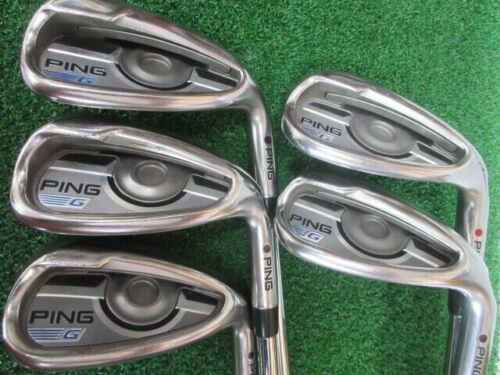 Ping G 2016 Irons #5-9.W.U.S.L(9Clubs)/AWT/Flex:S/Maroon & Red Dot/Iron set - Picture 5 of 9