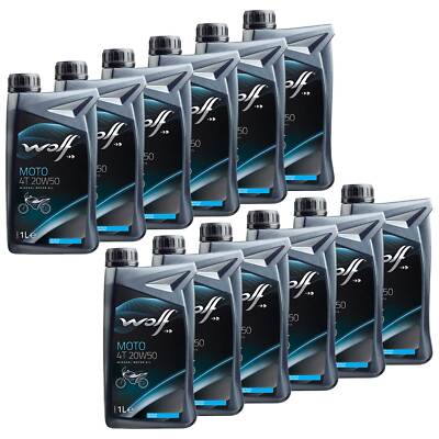 Motoröl Wolf MOTO 4T 29138 SAE 20W-50 12X 1 Liter für BMW Ducati Harley Davidson
