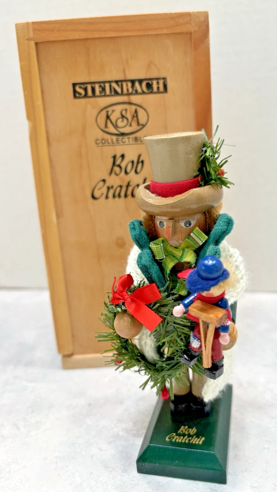 Steinbach KSA Collectibles Bob Cratchit Nutcracker w/Original Wood box