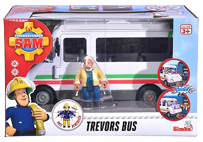 Simba 109251073 - Feuerwehrmann Sam - Sam Trevors Bus mit Figur - Neu - Bild 1 von 1