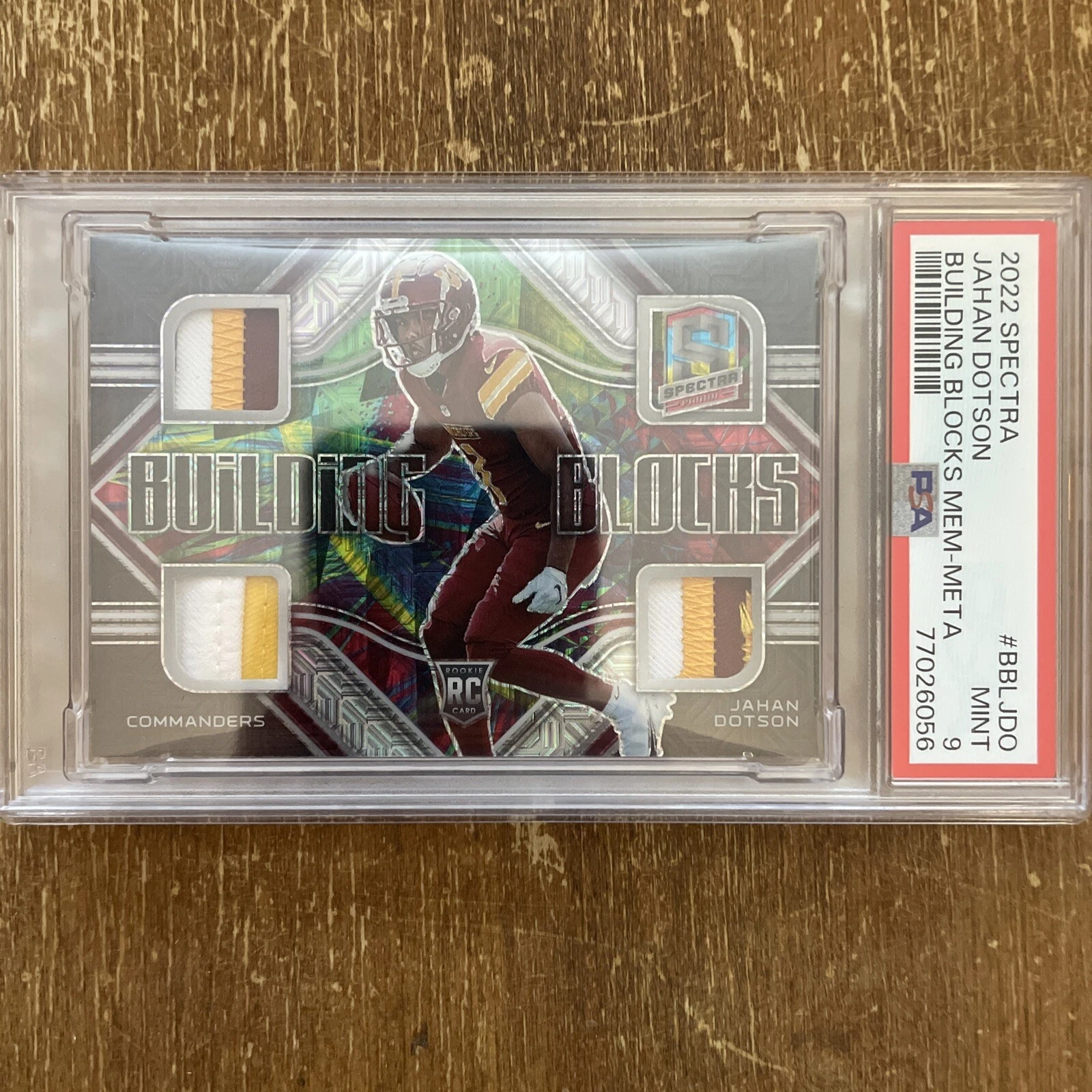 Jahan Dotson Panini Spectra Building Blocks Memorabilia #BBLJDO Meta