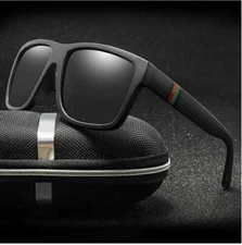 Men Glasses Fashion Style  Black Lens Sunglasses Sport Square Frame Outdoor 2021