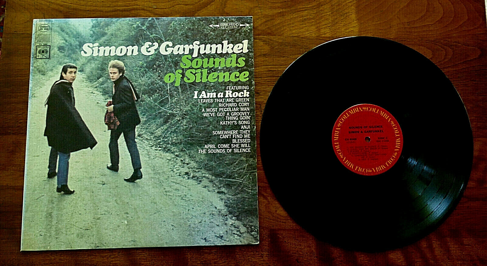 SIMON GARFUNKEL LP SOUNDS OF SILENCE 1965 CS 9269 2 EYE Columbia Stereo