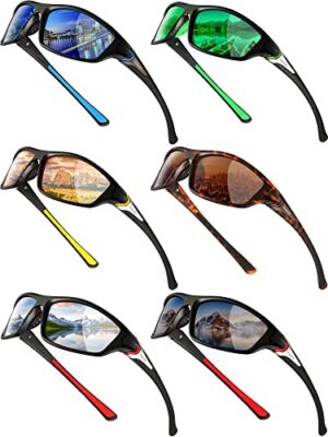 Pack de 6 gafas de sol deportivas polarizadas para hombre