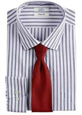 New 50.00 - CROFT  BARROW Men Classic Fit Shirt  Tie Size: L 16-16 1/2 36/37