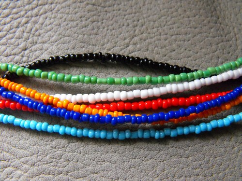 glass beaded choker necklace 
