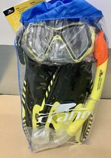 Schnorchelmaske Set für Erwachsene Tauchausrüstung mit Flossen, Schnorcheln