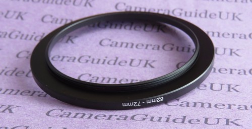 62mm to 72mm 62mm-72mm Stepping Step Up Filter Ring Adapter - Picture 2 of 3