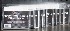 200 BCW Horizontal Trading Card Dividers NEW Twenty 10 ct. Packs