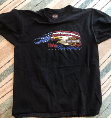 harley davidson t shirt 1997 VTG size L double sided Albany,Oregon