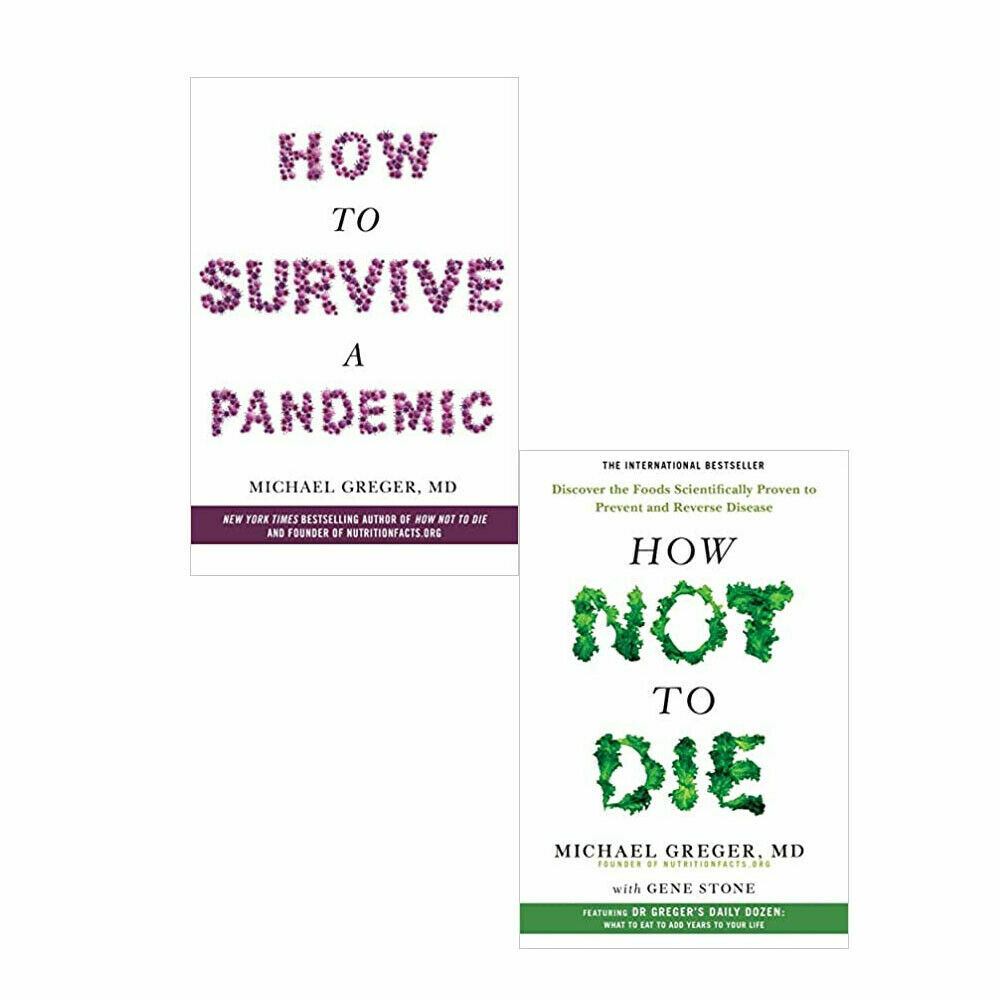 Michael greger Collection 2 Books Set How Not To Die, Survive Paperback NEW