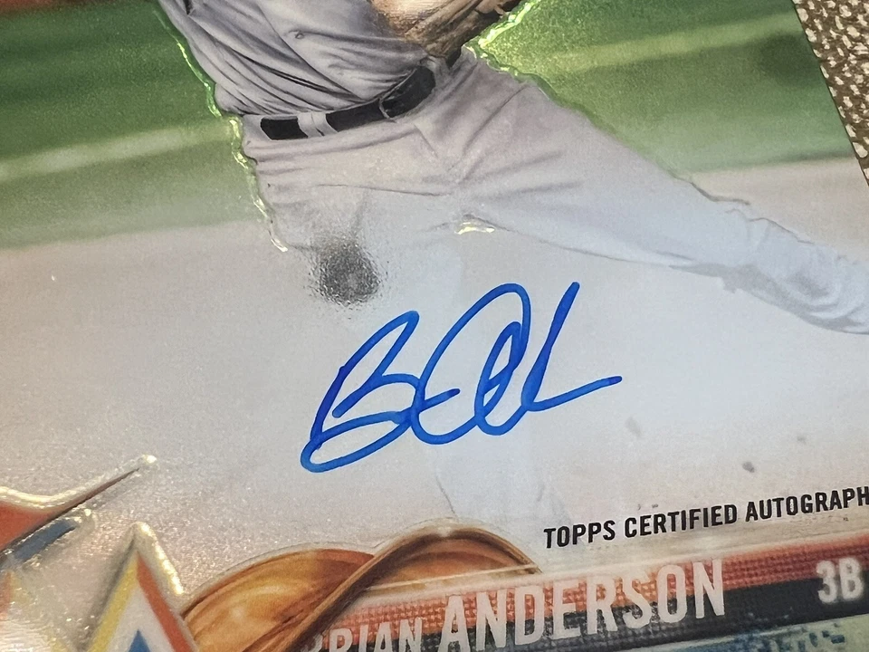 2018 Topps Chrome Brian Anderson RC Auto #RA-BA Miami Marlins Florida - Image 4 of 4