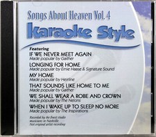 Songs About Heaven Volume 4 Christian Karaoke Style NEW CD G Daywind 6 Songs