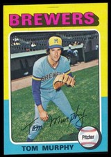 1975 Topps Mini #28 Tom Murphy, Milwaukee Brewers.