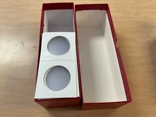Red  2.5 X  2.5 Coin Holder Storage Box for Silv. Egls. plus 50  2.5 X 2.5 Flips