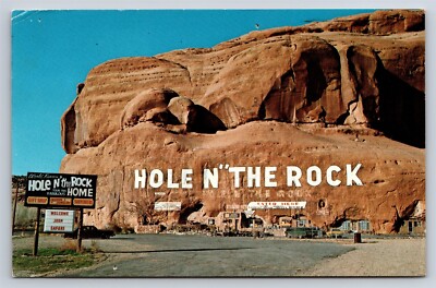 Postcard UT Moab Utah Hole N'' The Rock Roadside Tourist Attraction c1960s 2AG24