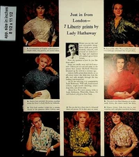 1961 London Lady Hathaway Liberty Prints Clothing Vintage Print Ad 7898