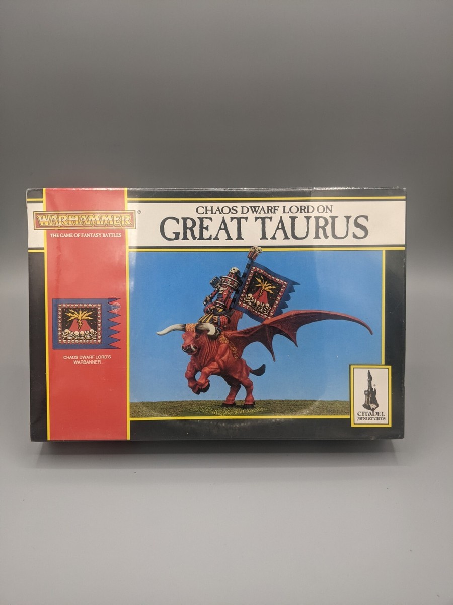 Warhammer Fantasy Old World NIB Chaos Dwarfs Lord On Great Taurus