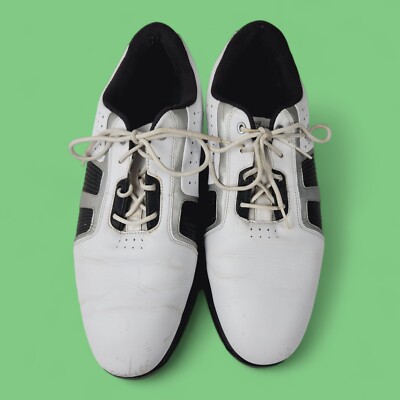NIKE ZOOM TROPHY 483246 101 WHITE LEATHER WATERPROOF GOLF SHOES Men's Sz 9 M