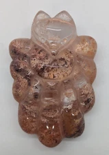 1.5" Hand-Carved Garden Quartz Fox - Unique Crystal from Donghai, China