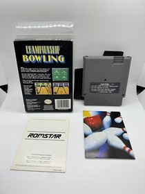 Championship Bowling (Nintendo NES) Complete CIB w/ Poster Good Shape!