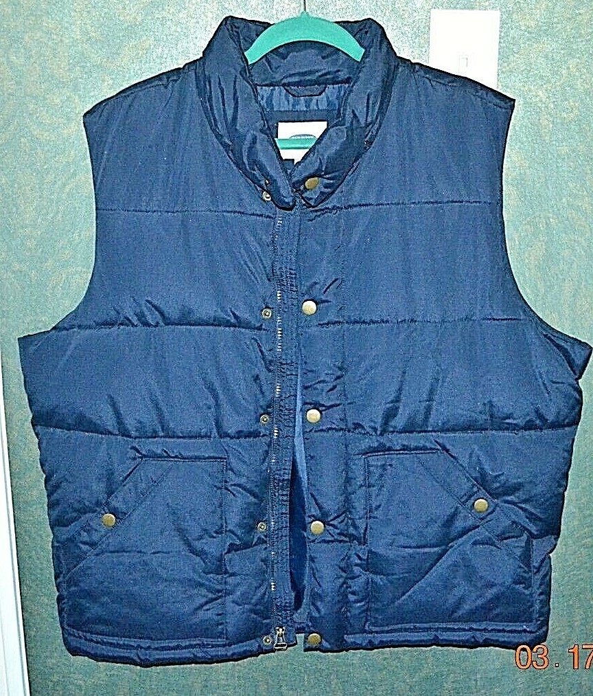 OLD NAVY- MENS NAVY BLUE PUFFER VEST- SZ XL | eBay